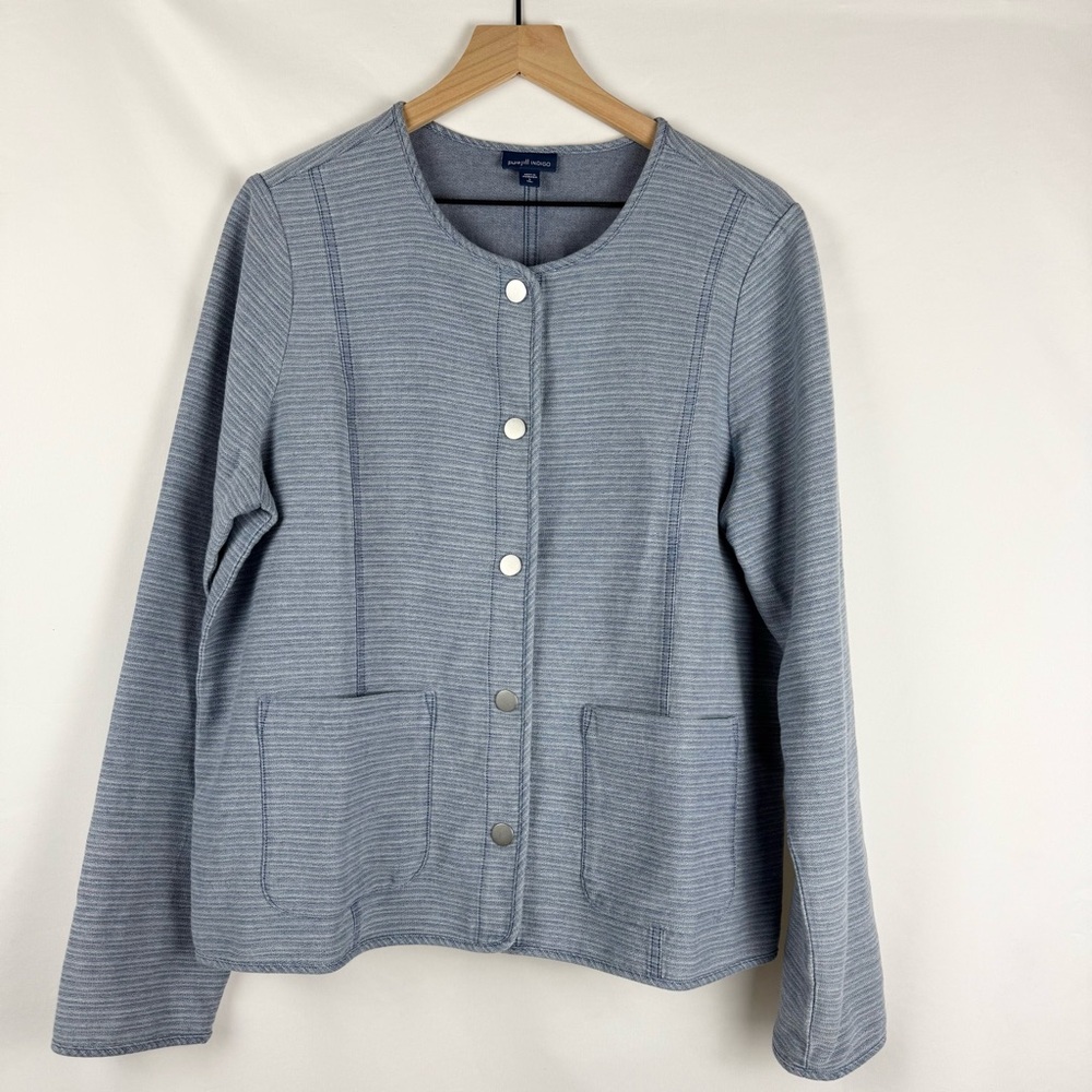 Pure Jill Indigo Women’s Patch-Pocket Jacket